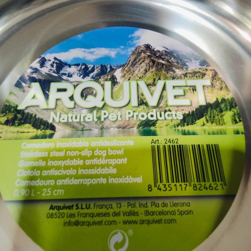Comedero Acero Inoxidable Antideslizante 20.5 cm / 0.70 L