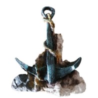 Ancla Decorativa Con Roca Blanca