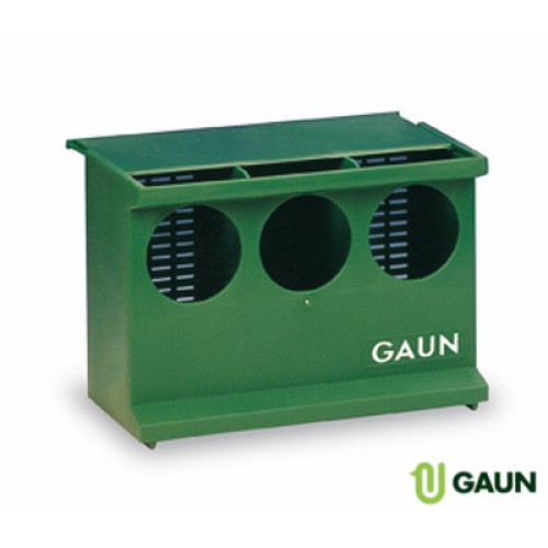 Three Compartment Pigeon Feeder Green