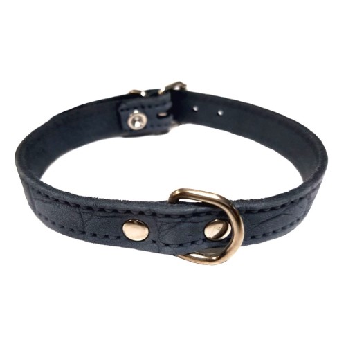 Collar Piel Labrado 20x450mm. Azul