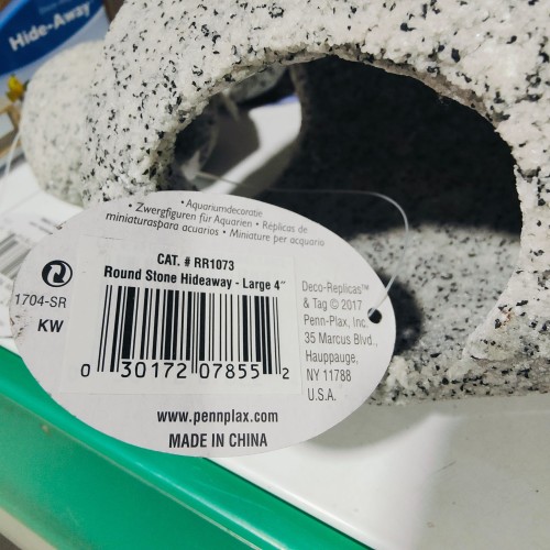 Piedra Litio Agujero G Decoración para Acuarios 10.16cm