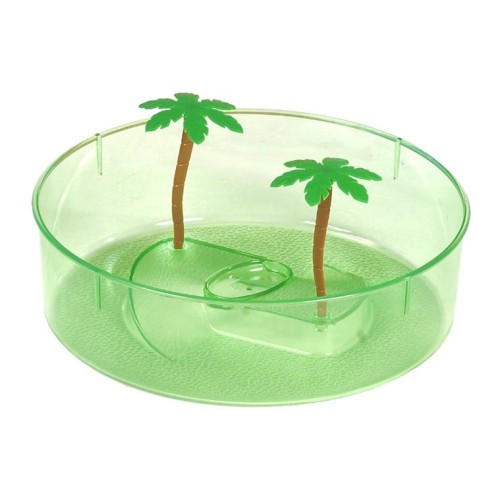 Tortuguera Redonda con Palmeras 25X6.5cm