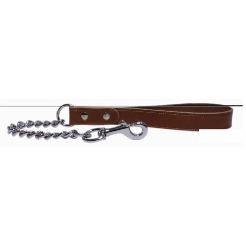 Chrome Steel Dog Leash 30x800 Brown