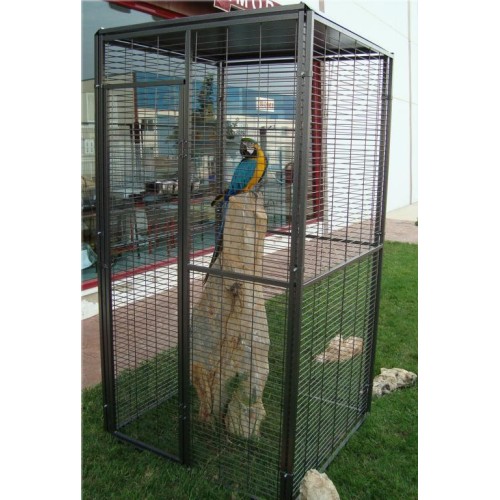 Loro Aviary Garden 1x1m with Flat Roof