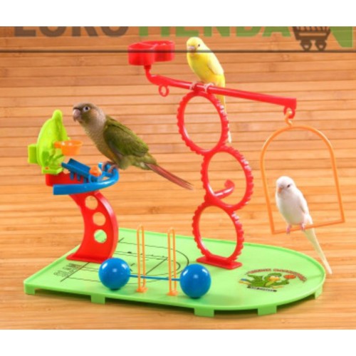 Interactive Basketball Park for Budgies and Small Birds