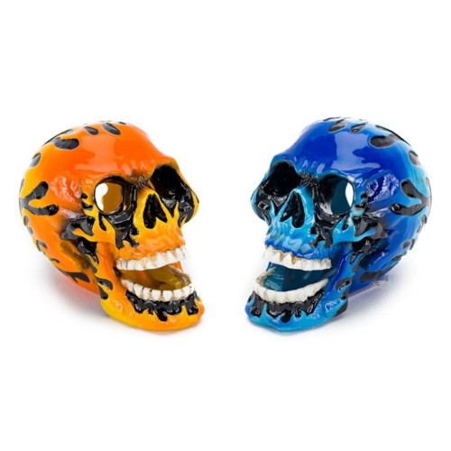 Mini Flame Skull Decoration