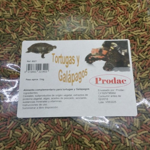 Palitos Tortuga Galápagos 3 Kg Alimento Premium