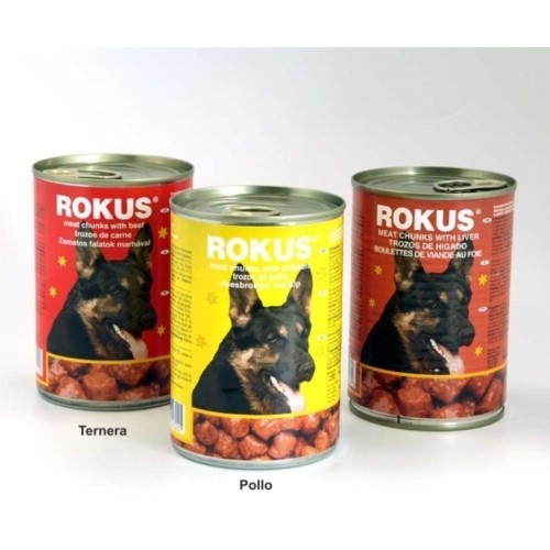 Lata Rokus de Pollo para Perros 410gr.
