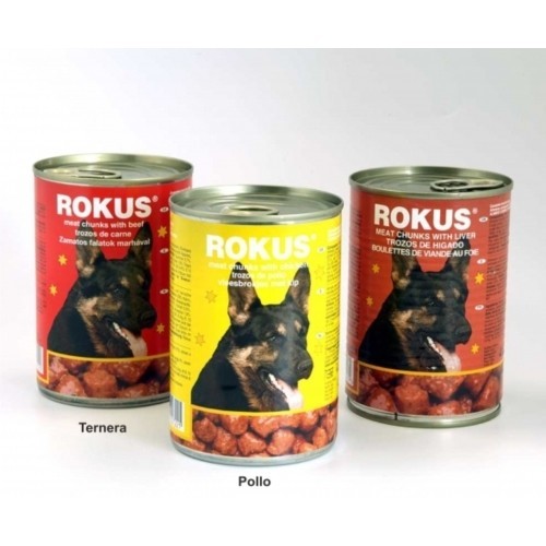Lata Rokus de Pollo para Perros 410gr.