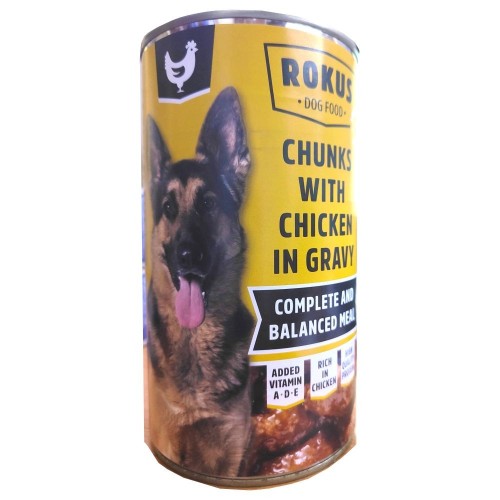 Lata Rokus de Pollo para Perros 410gr.