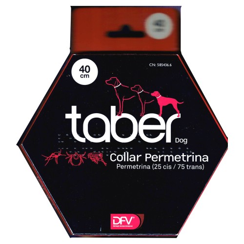 Collar Antiparasitario Taberdog con Permetrina 60cm para Perros