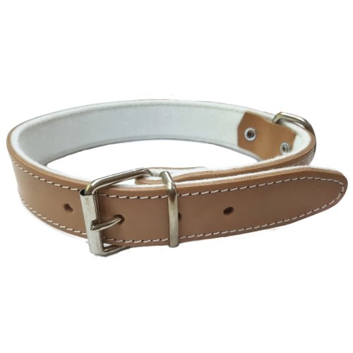 Collar Cuero Vaqueta Doble 65x3cm