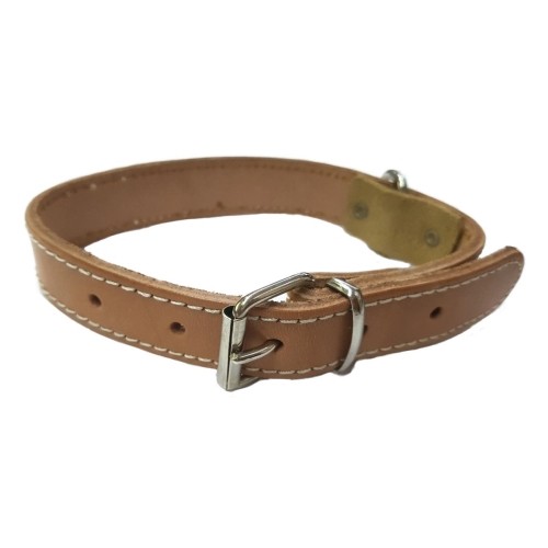 Collar Cuero Vaqueta Doble 65x3cm