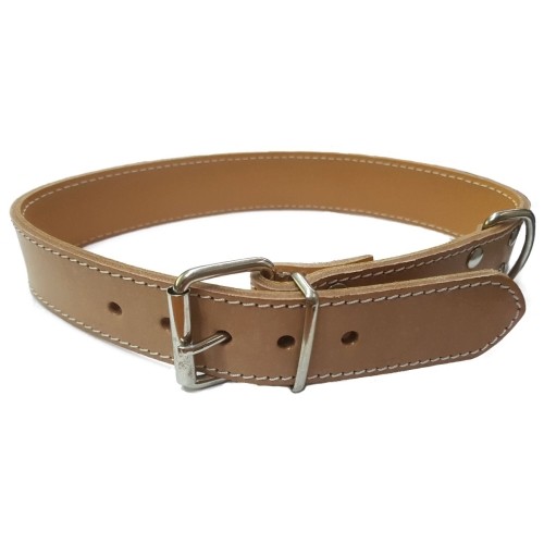 Collar Cuero Vaqueta Doble 65x3cm