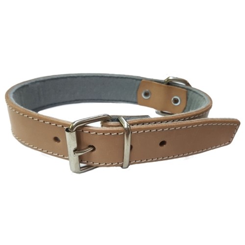 Collar Cuero Vaqueta Doble 65x3cm