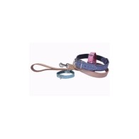 Blue Braided Leather Leash 13x1000mm