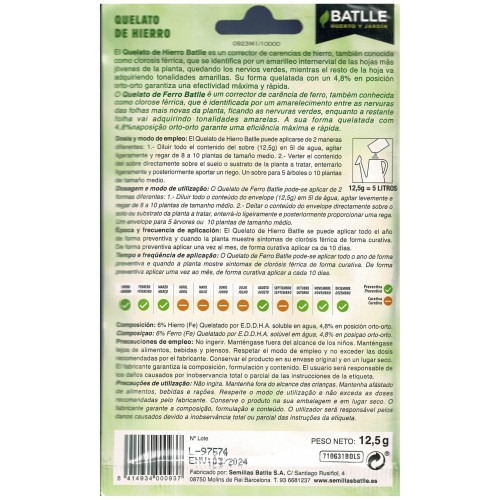 Iron Chelate Fertilizer Packet - Corrects Iron Deficiency
