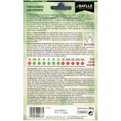 Growth Fertilizer BATLLE for Plants