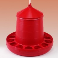 Tolva de Plástico Roja para Aves 12kg Alimentación Conveniente