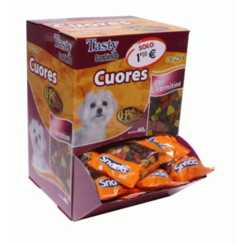 Cuores Raza Pequeña 60 Gr. Caja 40 Und.