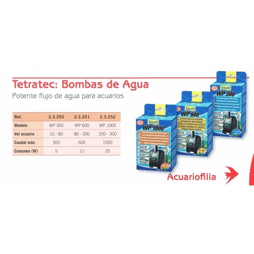 Bomba De Agua Tetra WP300 Para Acuarios