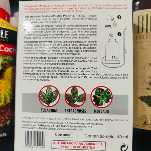 Fungicida Polivalente 40 Ml para la Salud del Jardín