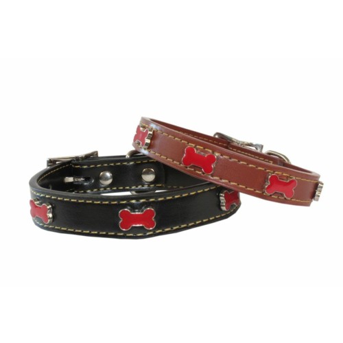 Bone Decoration Collar Black 20x400mm
