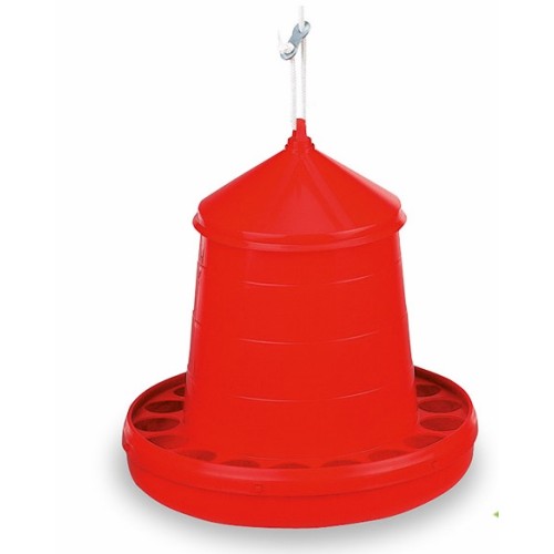 Tolva Plástica para Aves 4 Kg Roja