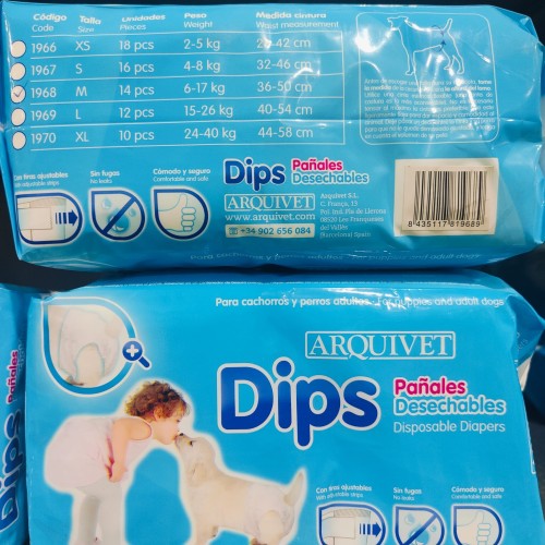 Pañal Desechable Arquidips Talla S 16 Pcs.