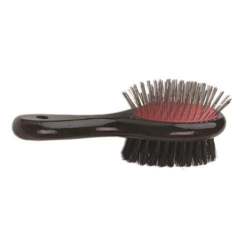 Medium Double Wooden Brush for Dogs - Grooming Essential