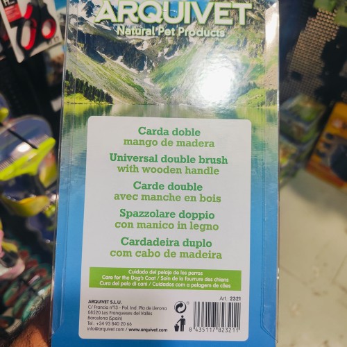 Double Brush with Wooden Handle Arquivet
