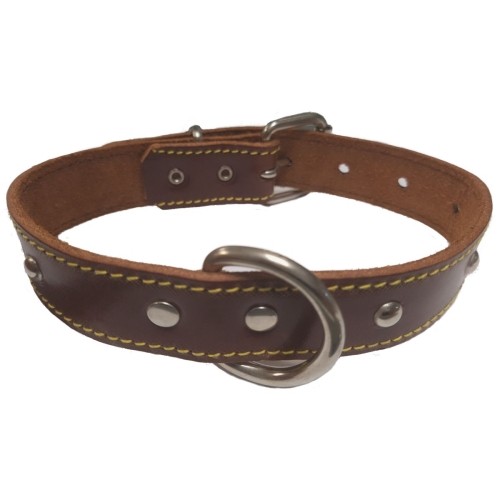 Woka Leather Spiked Collar 50x3cm