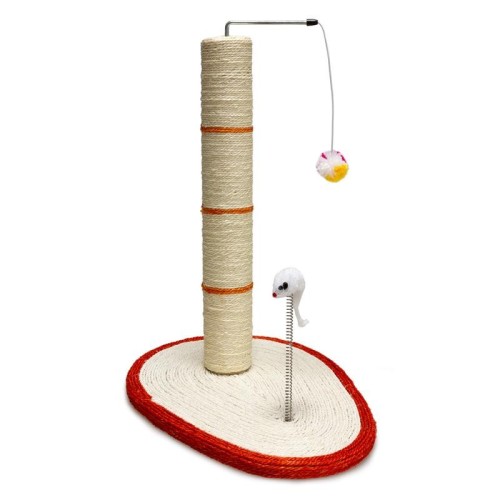 Scratching Post with Rat and Ball