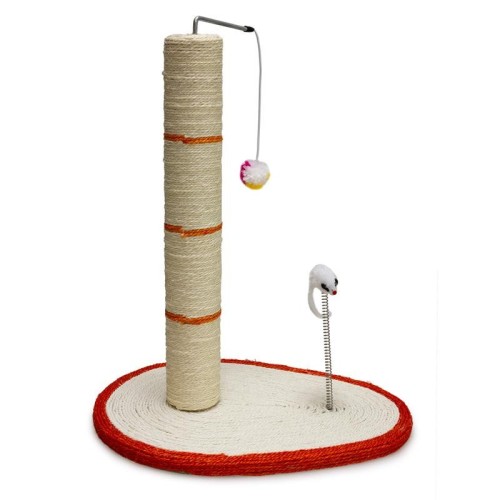 Scratching Post with Rat and Ball
