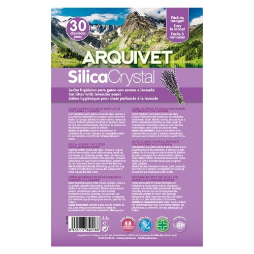 Perlitas Arquicrystal Lecho Higiénico para Gatos 3,8L Lavanda