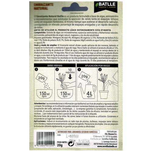 Hormonas Enraizantes 20 Gr.