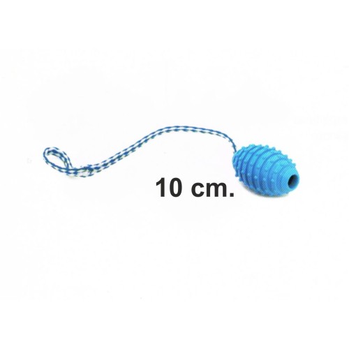 Juguete Azul con Tirador Termoplástico 10 Cm para Mascotas