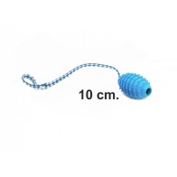 Juguete Azul con Tirador Termoplástico 10 Cm para Mascotas