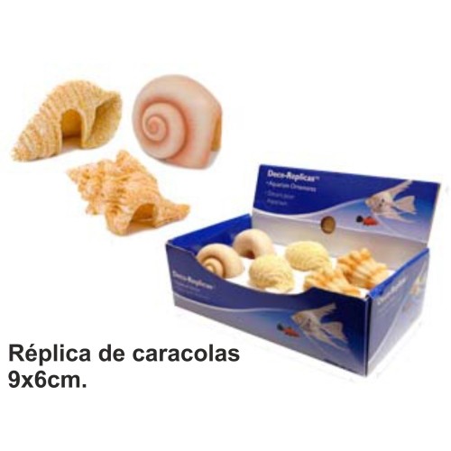 Caracolas Réplicas 9x6 Cm Decoración Acuática