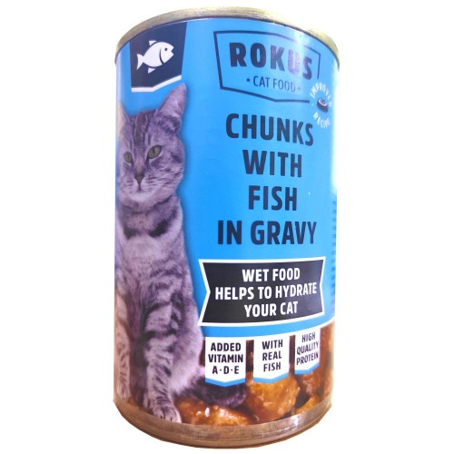 Lata Gatos 415 Gr Pescado Rokus