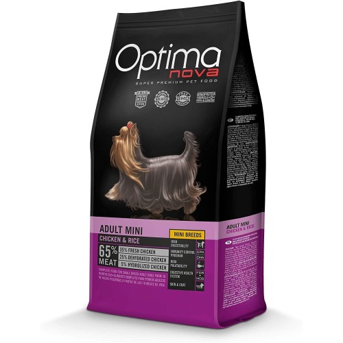 Optima Nova Adult Mini Pollo Arroz 12 Kg.