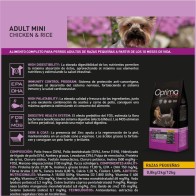 Optima Nova Adult Mini Pollo Arroz 12 Kg.