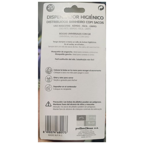 Hygienic Waste Dispenser 20 Bags