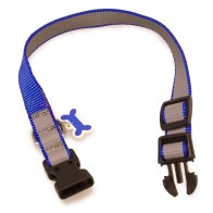 Collar Perro Reflectante Azul 1,6x25/35cm