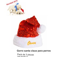 Set de 3 Gorras de Santa Claus para Mascotas