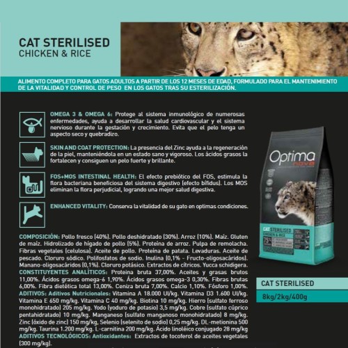Optima Nova Cat Sterilised Complete Food 2 Kg