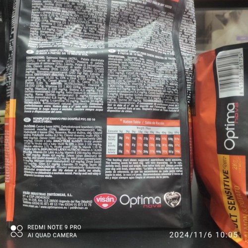 Optima Nova Adult Sensitive 2 Kg Comida para Perros