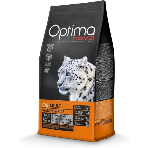 Optima Nova Gato Adulto Salmón y Arroz 8 Kg