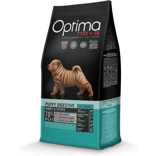 Optima Nova Puppy Digestive Conejo Patata 12 Kg