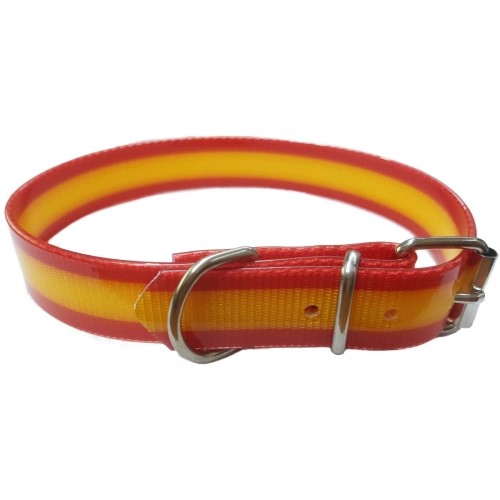 Biothane Collar with Spanish Flag 60cm Stylish Durable